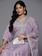 Indo Era Plus Size Embroidered Regular Sequinned Kurta with Trousers & With Dupatta | Grocsy