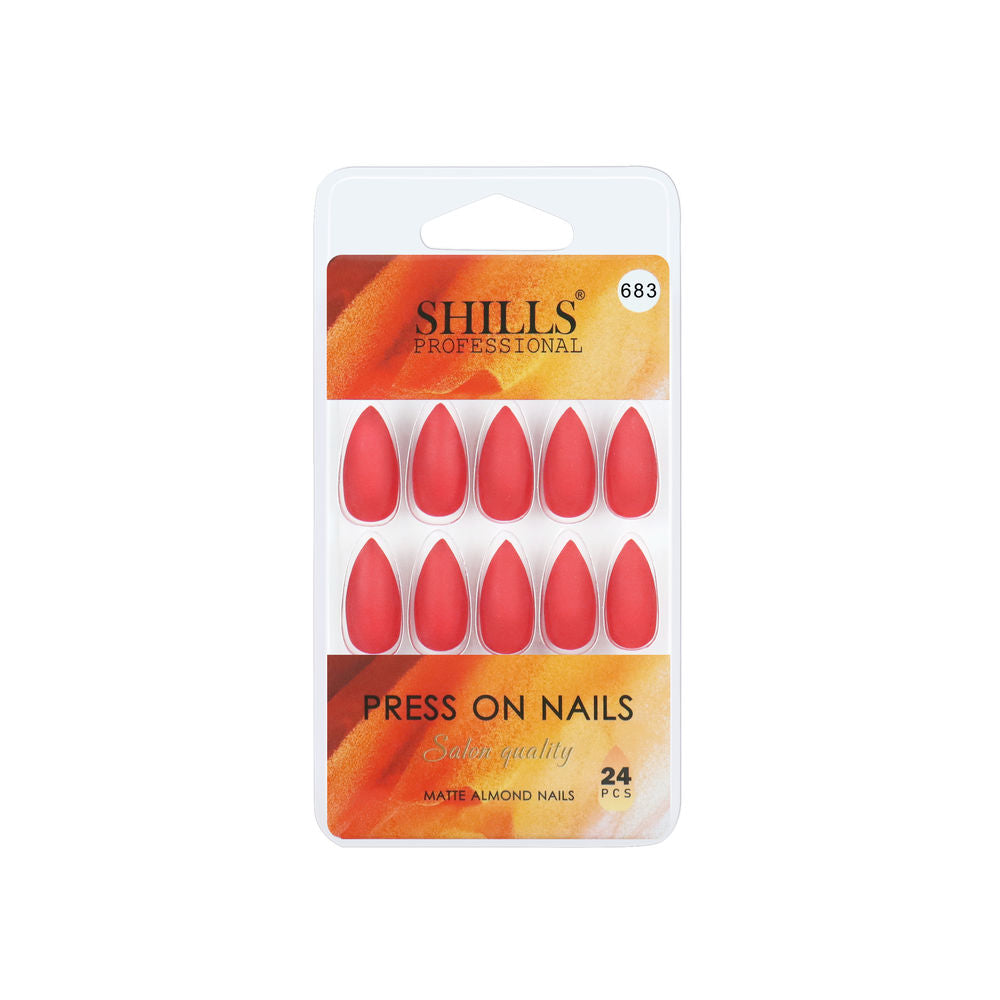 Shills Professional Reusable Press On Nails Sharp Almond - SPN683 | Grocsy