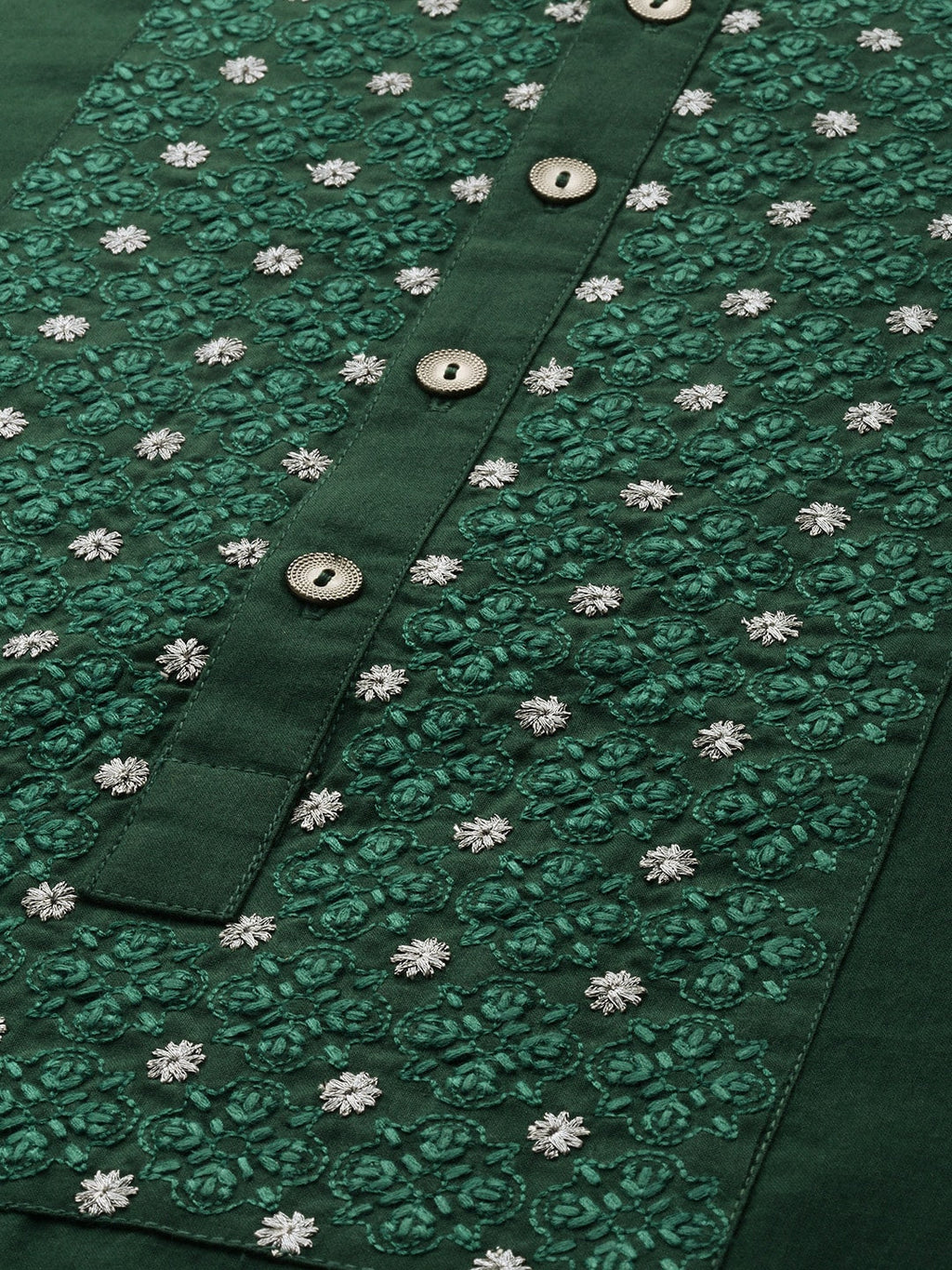House of Pataudi Men Pure Cotton Ethnic Motifs Embroidered Jashn Kurta | Grocsy