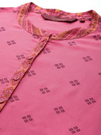 Sangria Ethnic Motifs Print Kurta | Grocsy