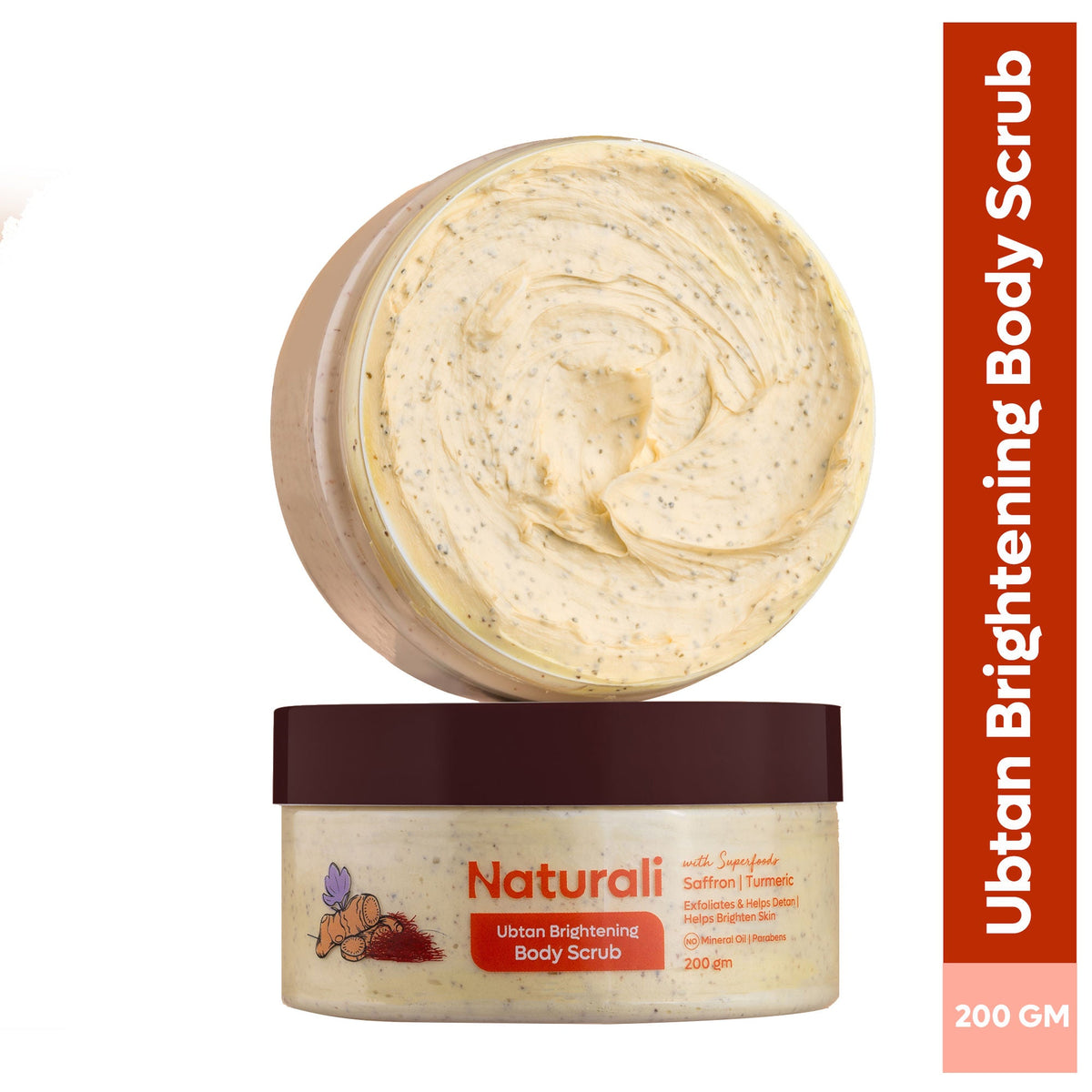 Naturali Ubtan Brightening Body Scrub | Grocsy