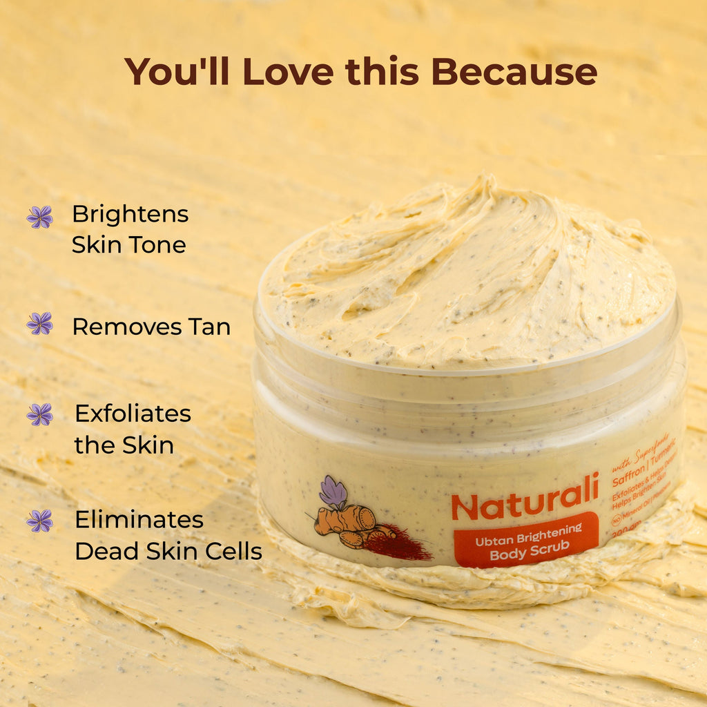 Naturali Ubtan Brightening Body Scrub | Grocsy