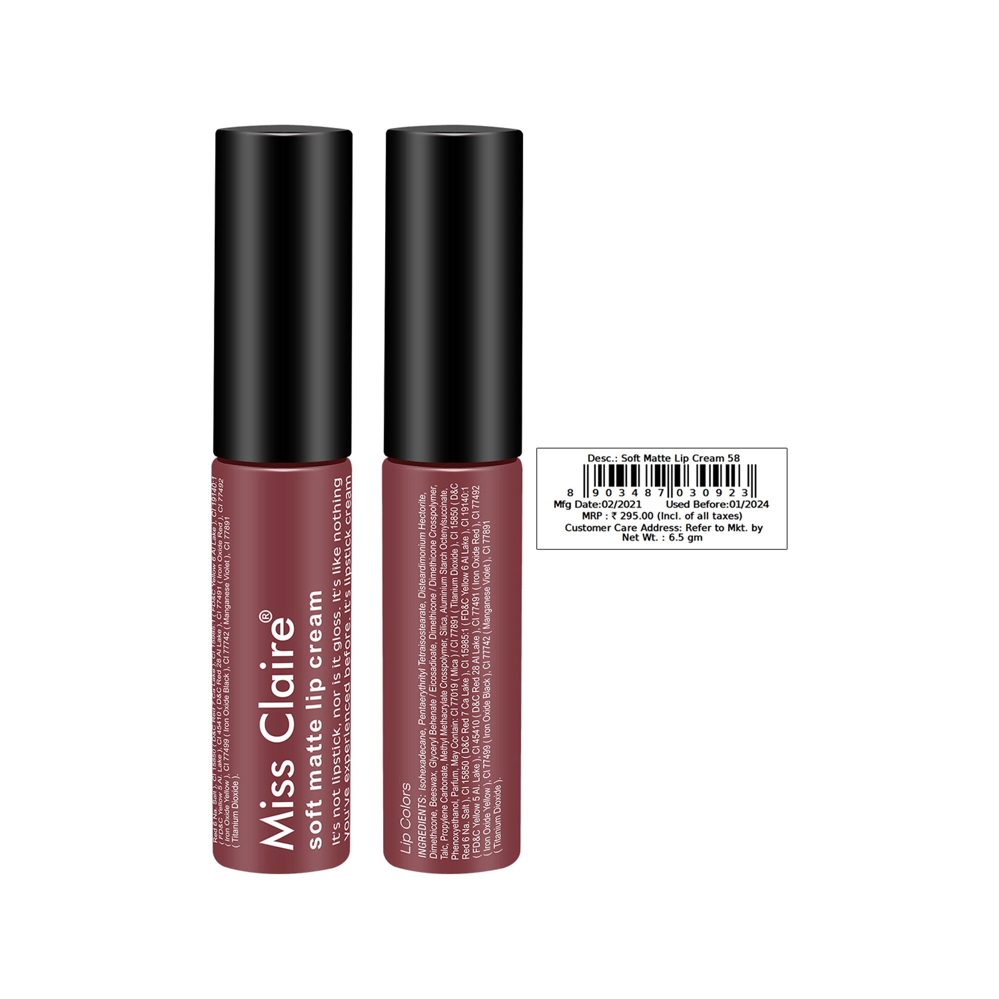 Miss Claire Soft Matte Lip Cream - 58 | Grocsy