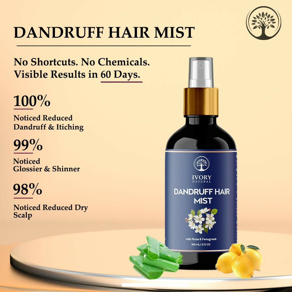 Ivory Natural Dandruff Hair Mist For Flake-Free Confidence And Silky Smooth Hair | Grocsy