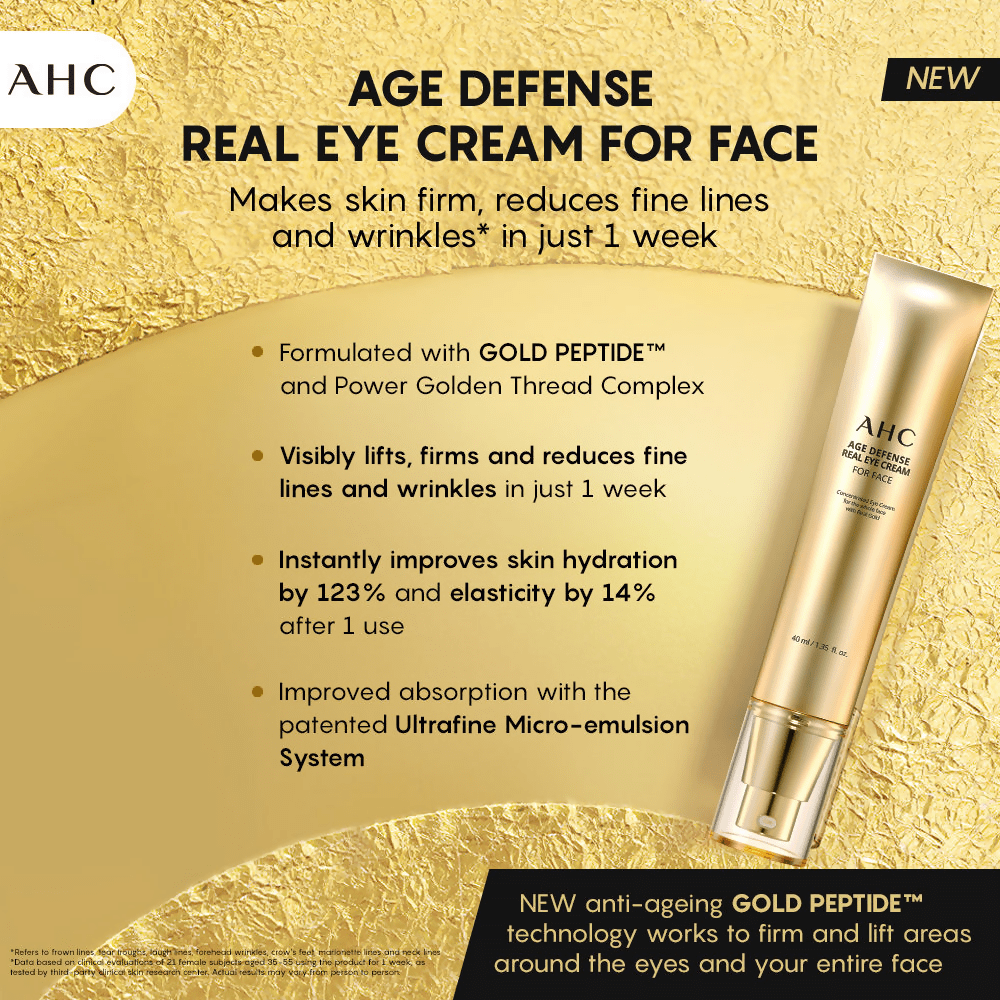 AHC Age Defense Real Eye Cream For Face - Korean skincare | Grocsy