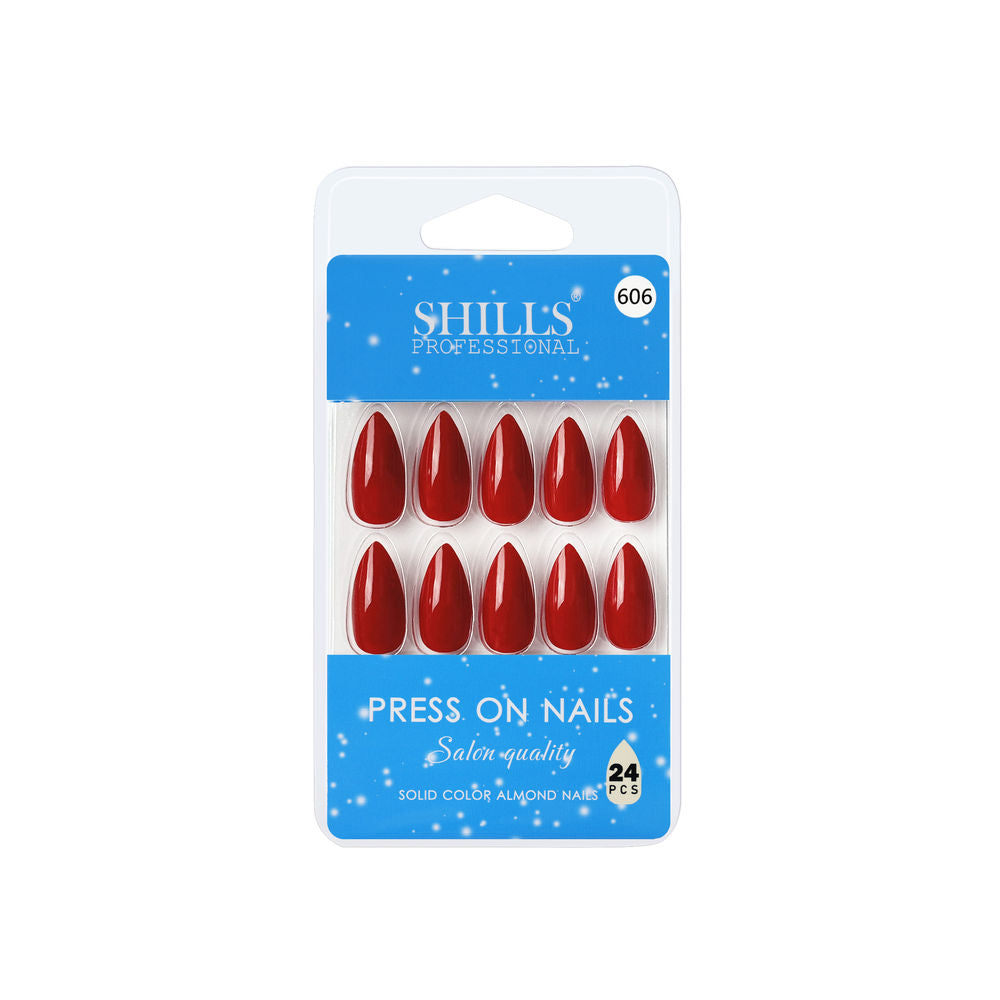 Shills Professional Reusable Press On Nails Almond - SPN606 | Grocsy