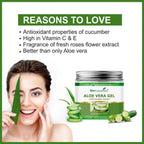 She Essentials Aloe Vera Gel With Pure Aloe Vera & Cucumber Extract For Skin & Hair | Grocsy