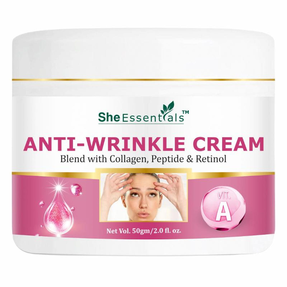 She Essentials Anti Wrinkle Face Cream With Peptide & Retinol | Grocsy