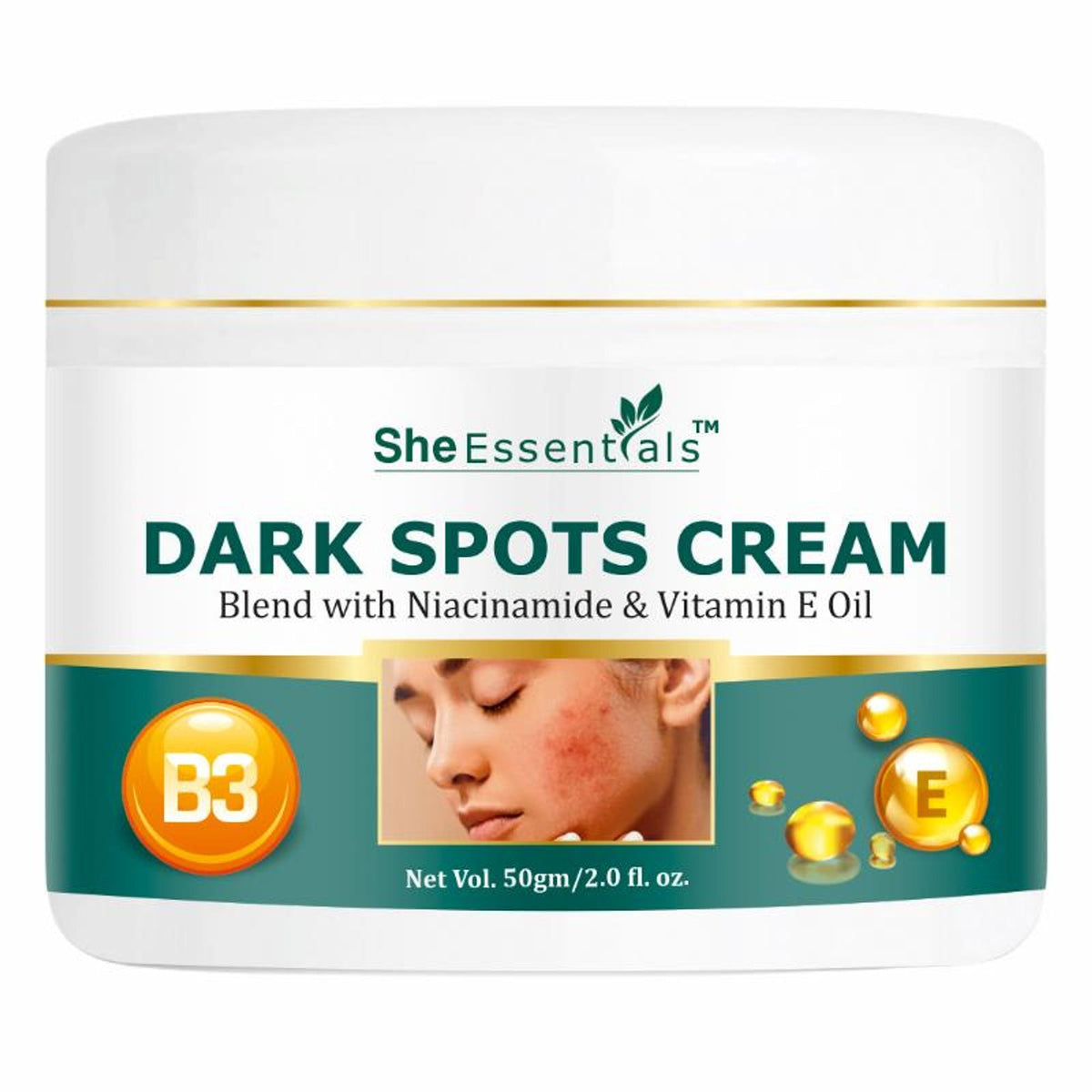 She Essentials Dark Spot Corrector Cream, Niacinamide & Vitamin E Oil | Grocsy
