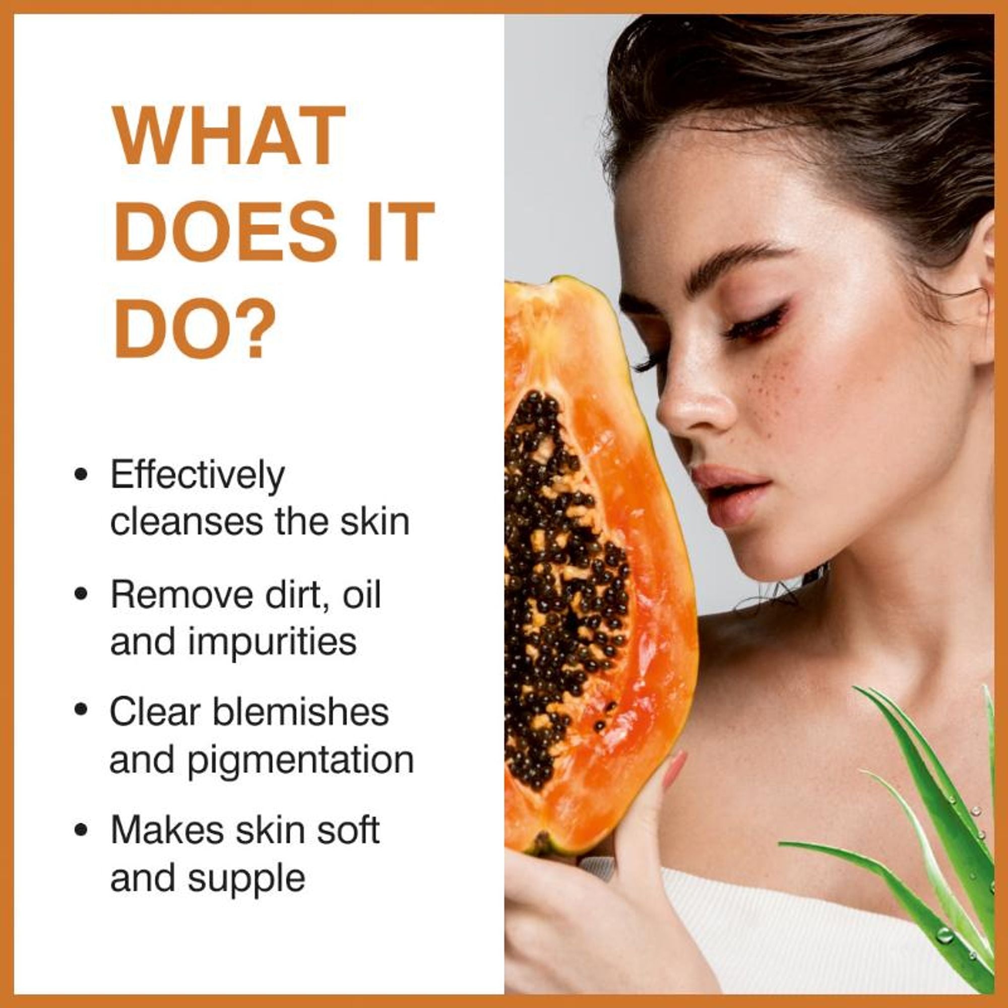 She Essentials Papaya Brightening Face Wash For Glowing & Radiant Skin | Grocsy