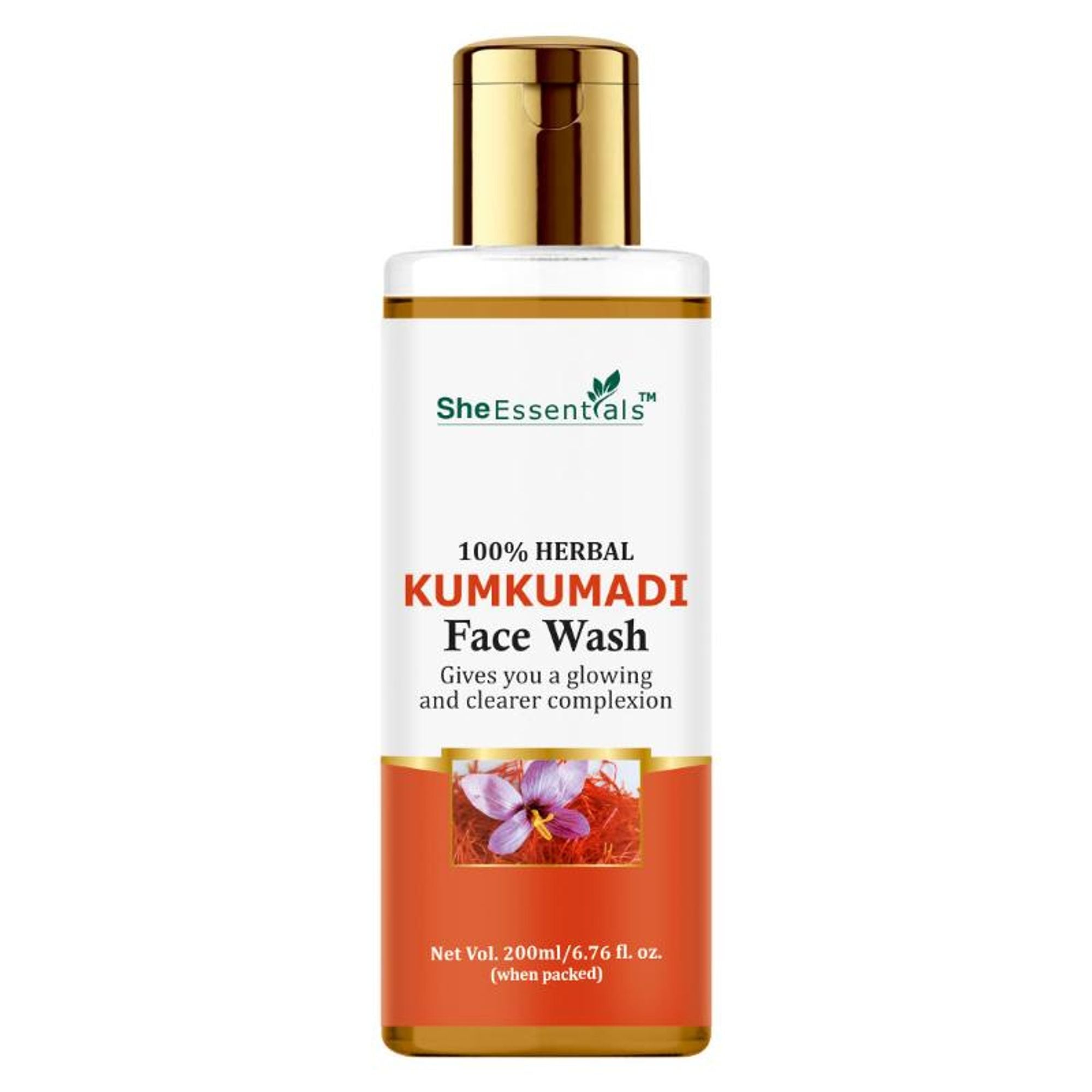 She Essentials Kumkumadi Glow Face Wash - Reduces Pigmentation & Dark Spots | Grocsy