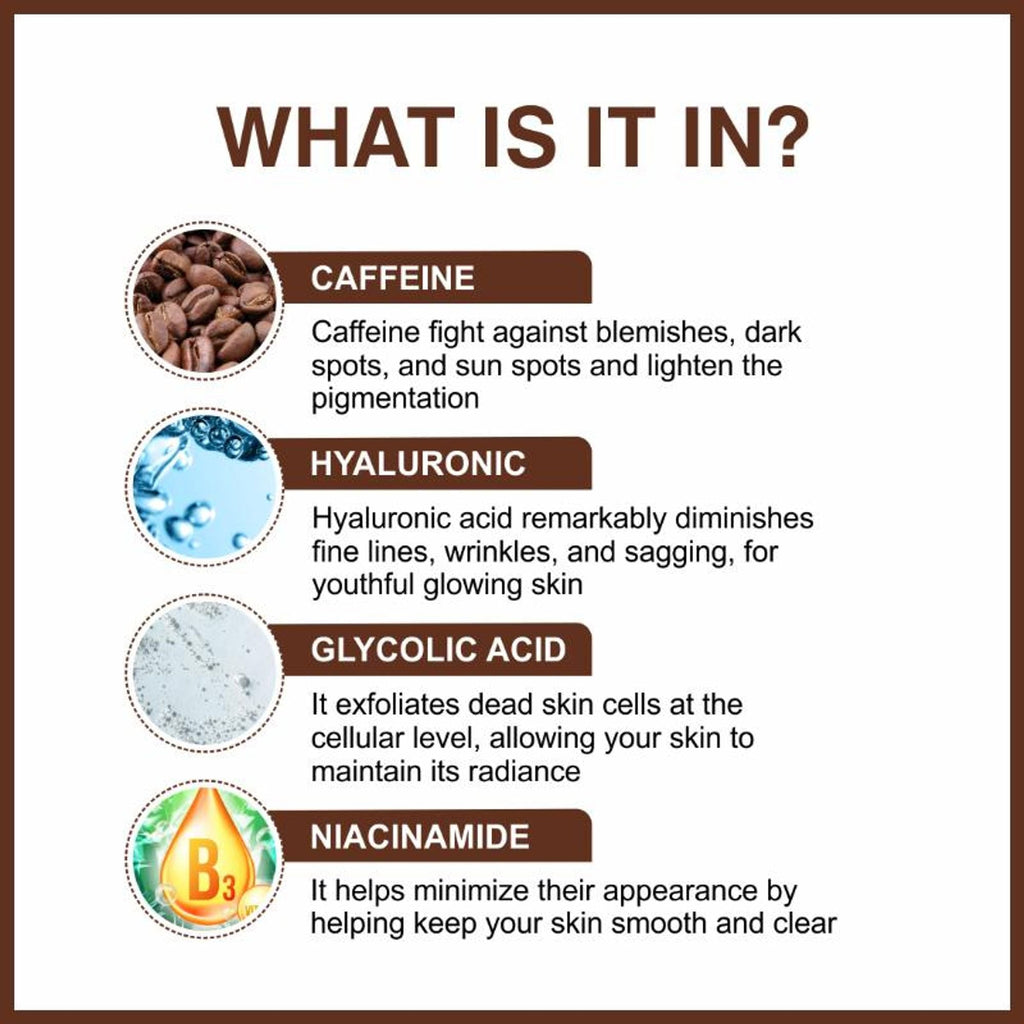 She Essentials Coffee Face Serum For Hydration & Sun Damage Protection - Antioxidant-Rich | Grocsy