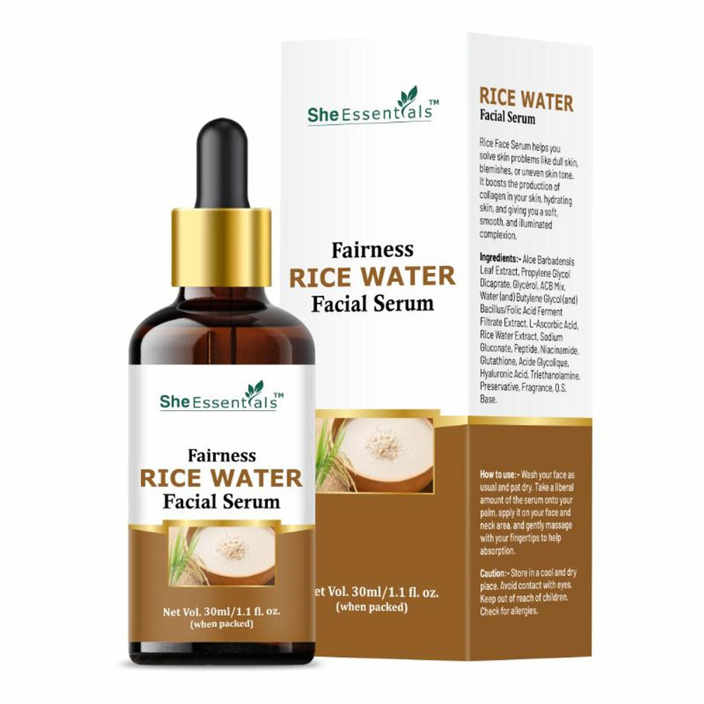She Essentials Rice Water Fairness Face Serum For All Types Of Skin | Grocsy