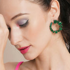 Jade Stud Earrings- Ruby Raang | Grocsy