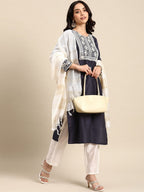 All About You Women Ethnic Motifs Embroidered Kurta With Trousers & With Dupatta | Grocsy