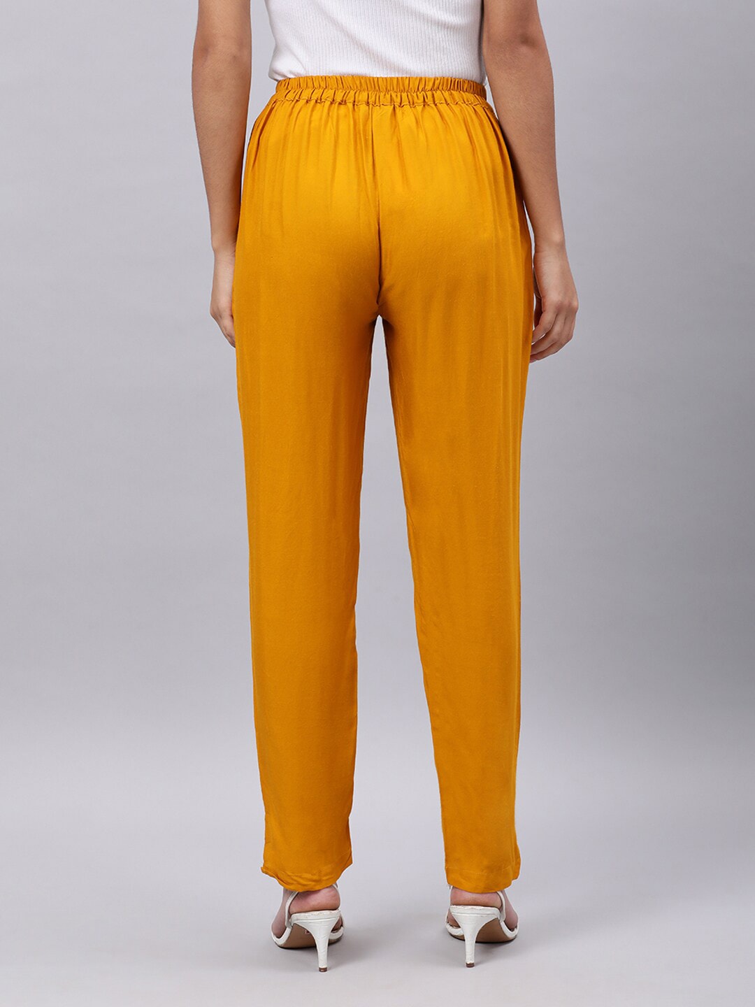 Souchii Yellow Liva Palazzos | Grocsy