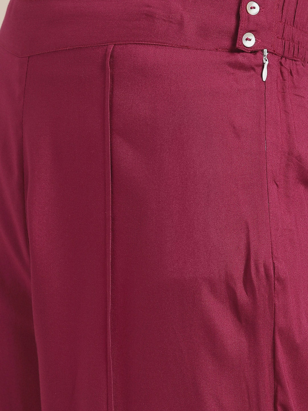 Sangria Women Magenta & Golden Printed Kurta with Palazzos & Dupatta | Grocsy