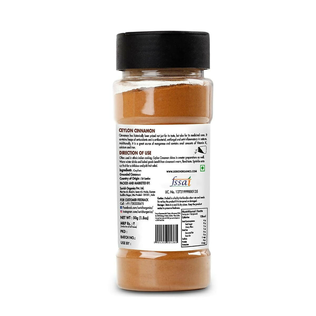 Sorich Organics Ceylon Cinamon Sticks Powder (Dalchini Powder) | Grocsy