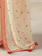 Saree Mall Geometric Printed Gotta Patti Pure Georgette Sarees | Grocsy