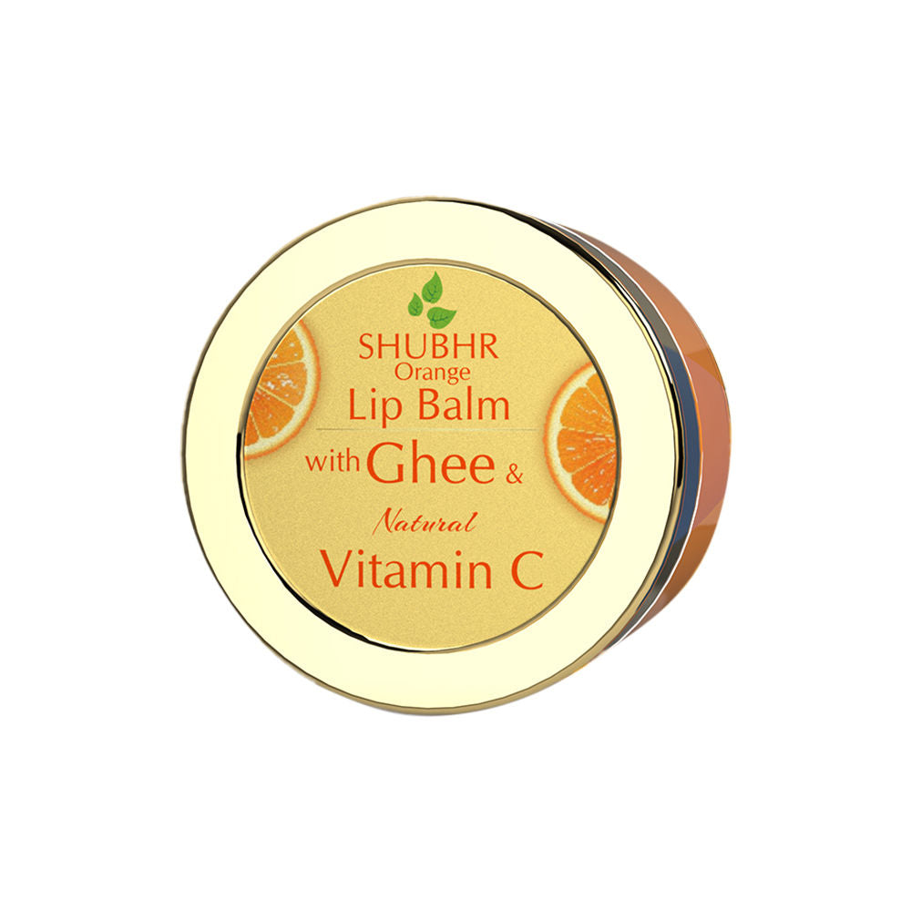 Blue Nectar Shubhr Orange Lip Balm with Ghee & Natural Vitamin C | Grocsy
