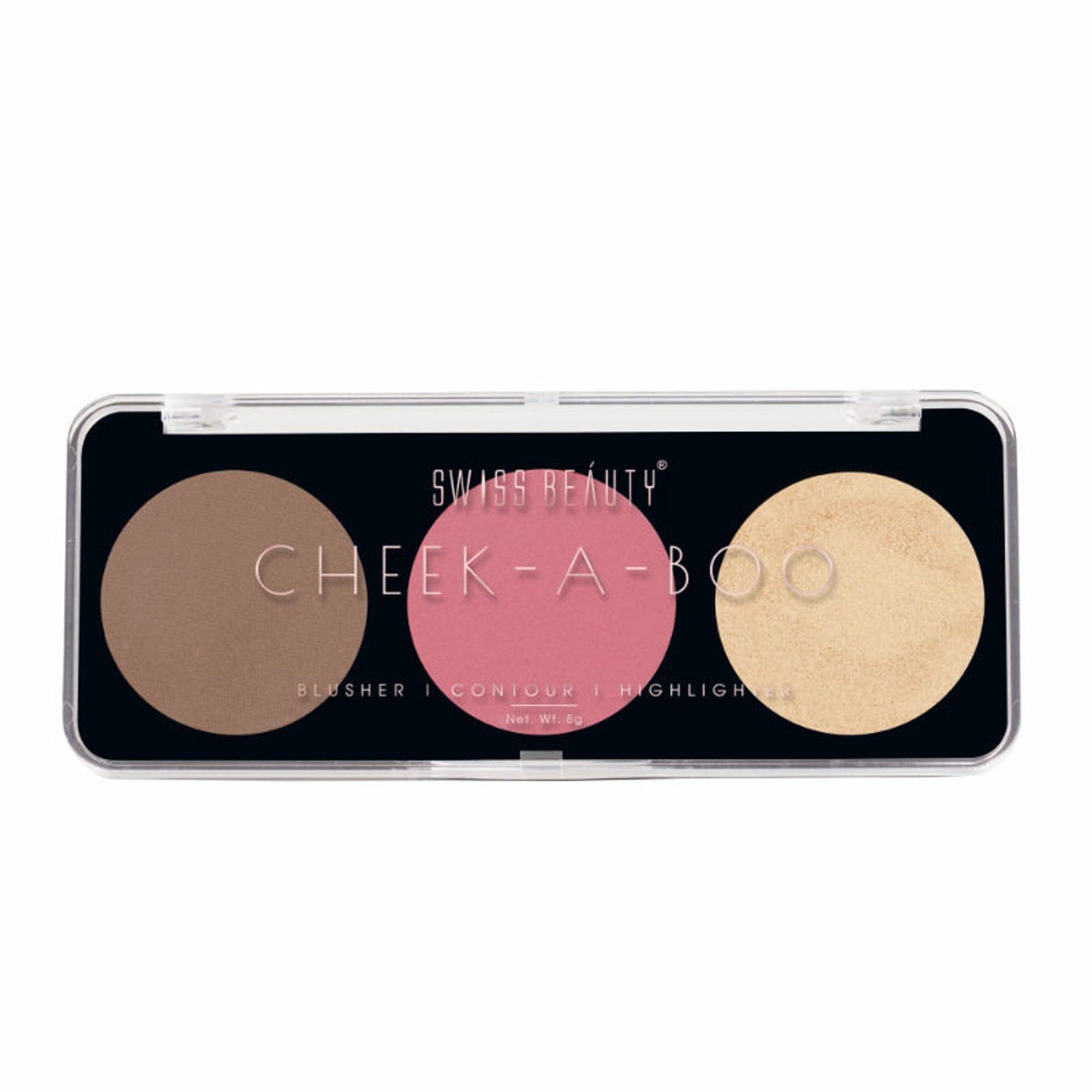 Swiss Beauty Cheek-A-Boo 3 In One Blushe Contour And Highlighter - 2 | Grocsy