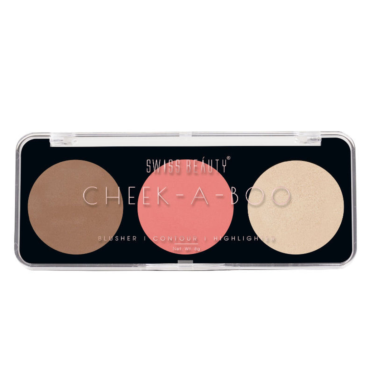 Swiss Beauty Cheek-A-Boo 3 In One Blushe Contour And Highlighter - 2 | Grocsy
