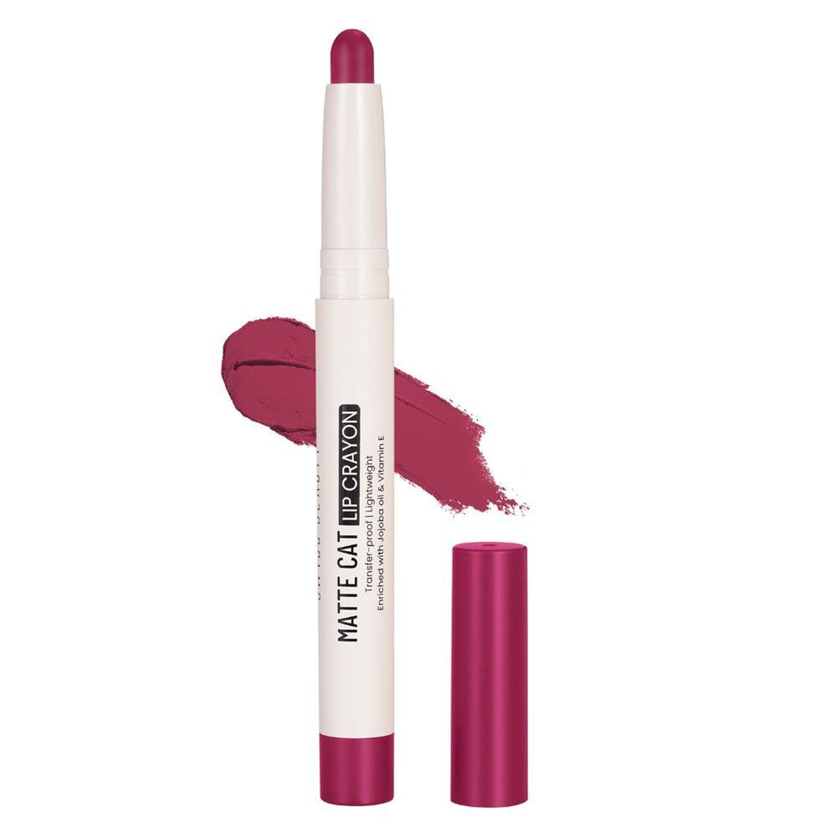 Swiss Beauty Non Transfer Matte Cat Lip Crayon - Wild Rose | Grocsy