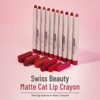 Swiss Beauty Non Transfer Matte Cat Lip Crayon - Red-Chilli | Grocsy