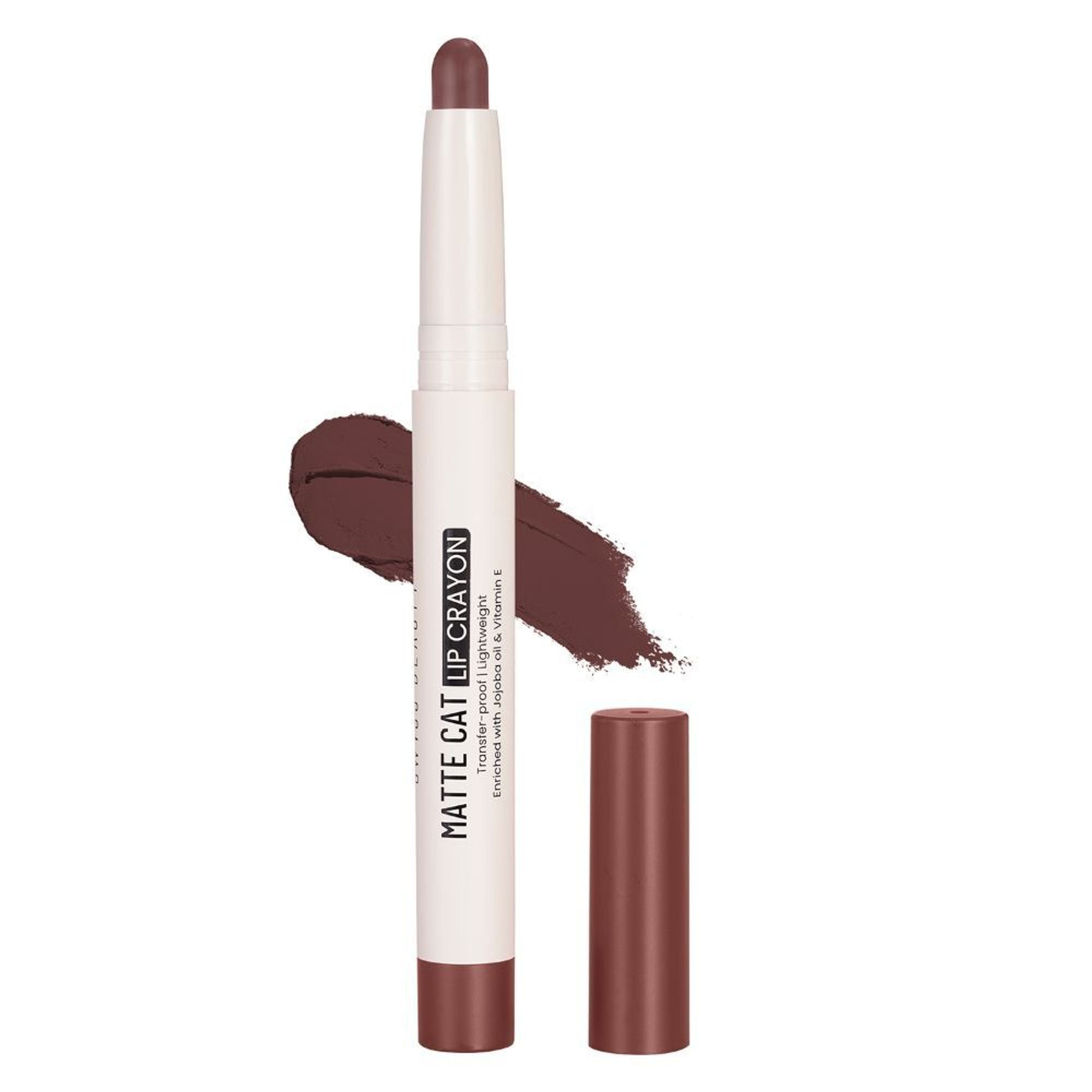 Swiss Beauty Non Transfer Matte Cat Lip Crayon - Choclate Fudge | Grocsy