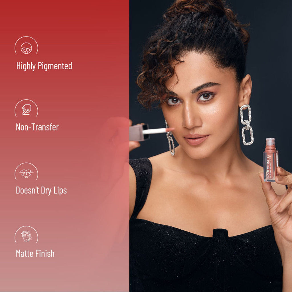 Swiss Beauty Hold Me Matte Liquid Lipstick - 04SqueezeMePink | Grocsy