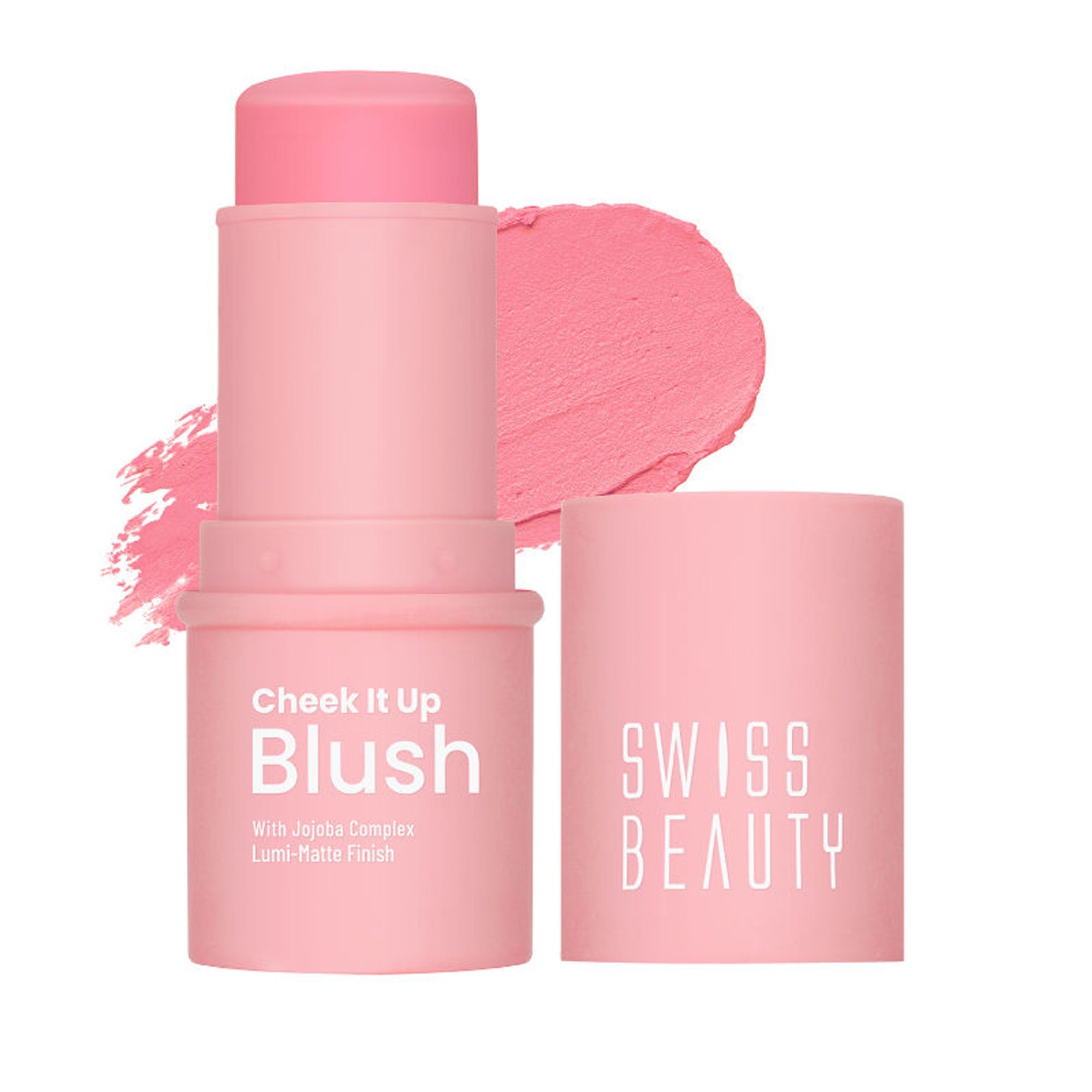 Swiss Beauty Cheek It Up Lumi-Matte Finish Blush - 1 High On Pink | Grocsy