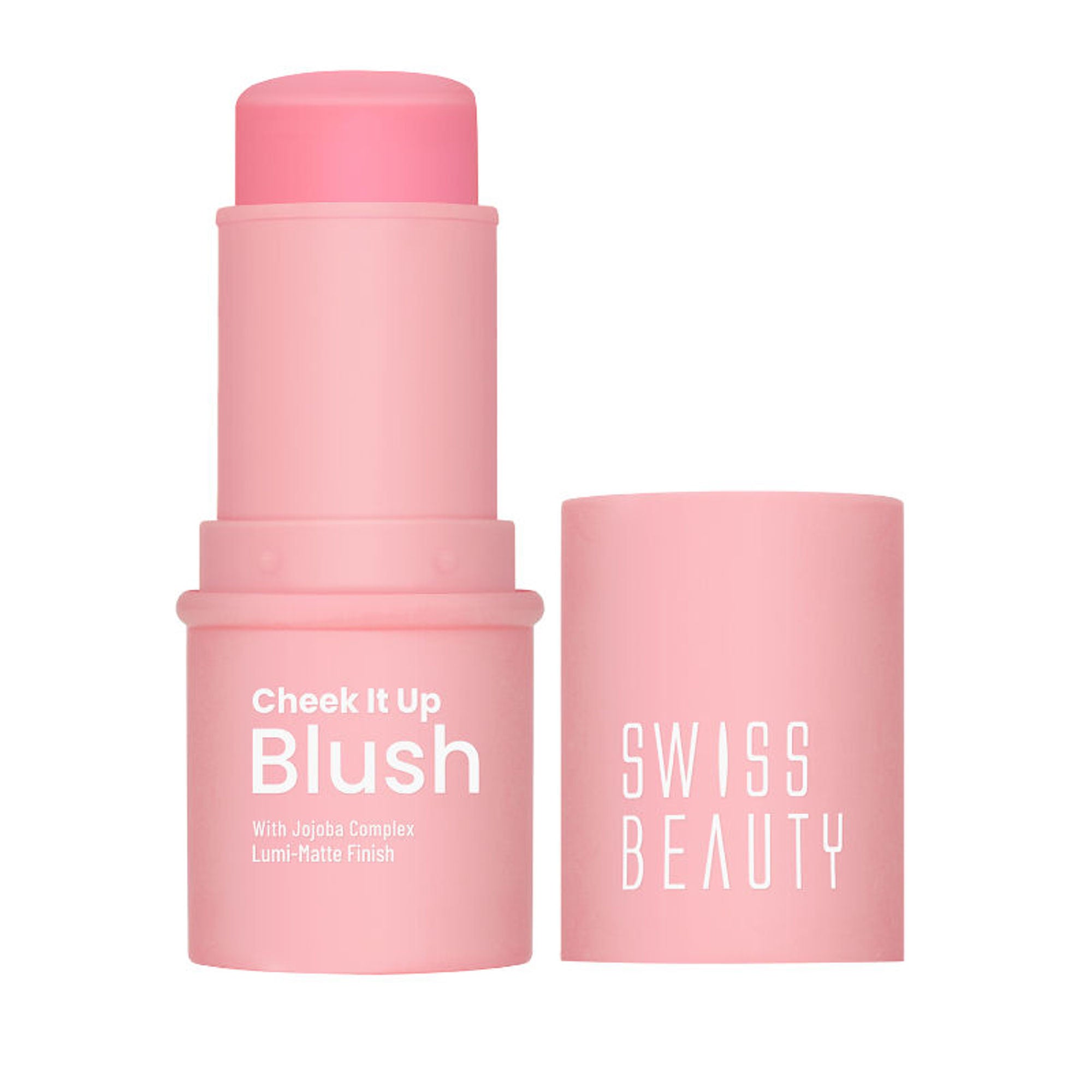 Swiss Beauty Cheek It Up Lumi-Matte Finish Blush - 1 High On Pink | Grocsy