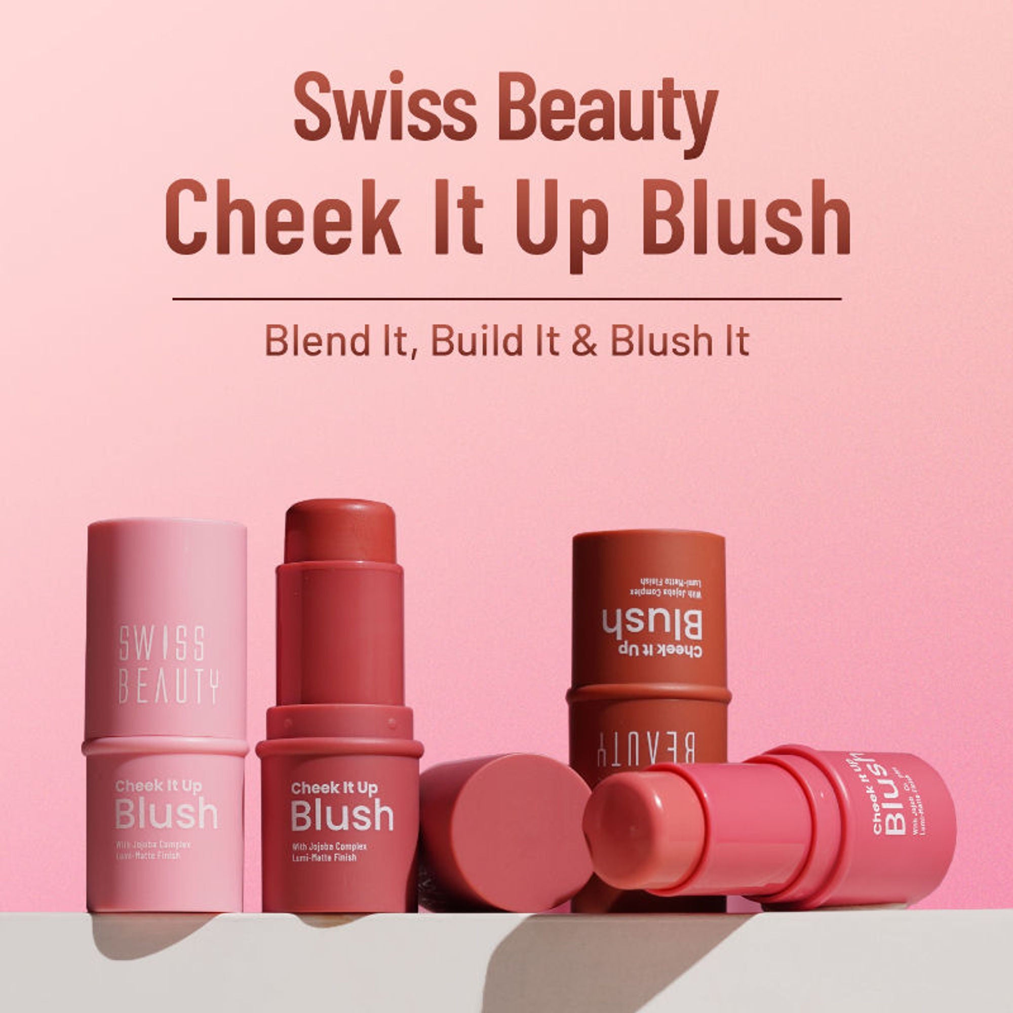 Swiss Beauty Cheek It Up Lumi-Matte Finish Blush - 2 Showstopper | Grocsy