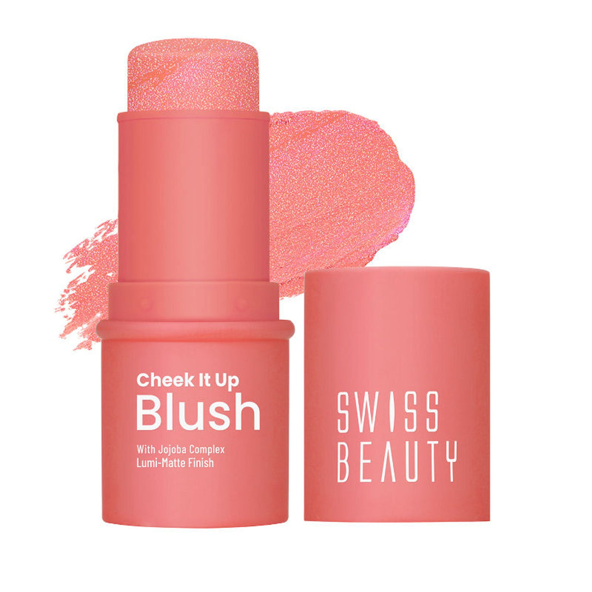 Swiss Beauty Cheek It Up Lumi-Matte Finish Blush - 3 Mood Liffer Coral | Grocsy