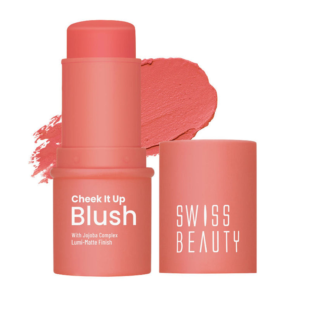 Swiss Beauty Cheek It Up Lumi-Matte Finish Blush - 4 Too Cheeky | Grocsy