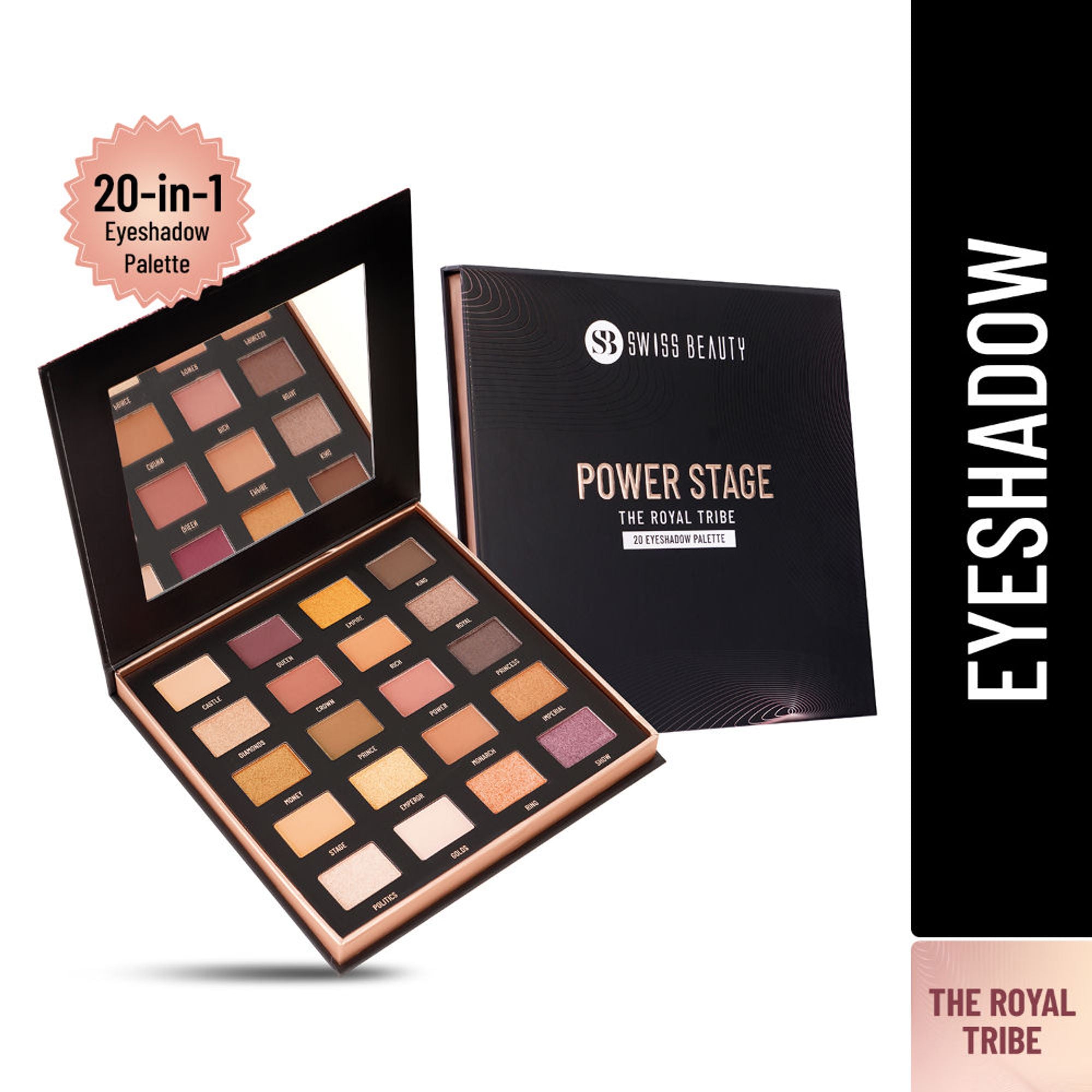 Swiss Beauty Power Stage Eyeshadow Palette - 02 Royal Tribe | Grocsy