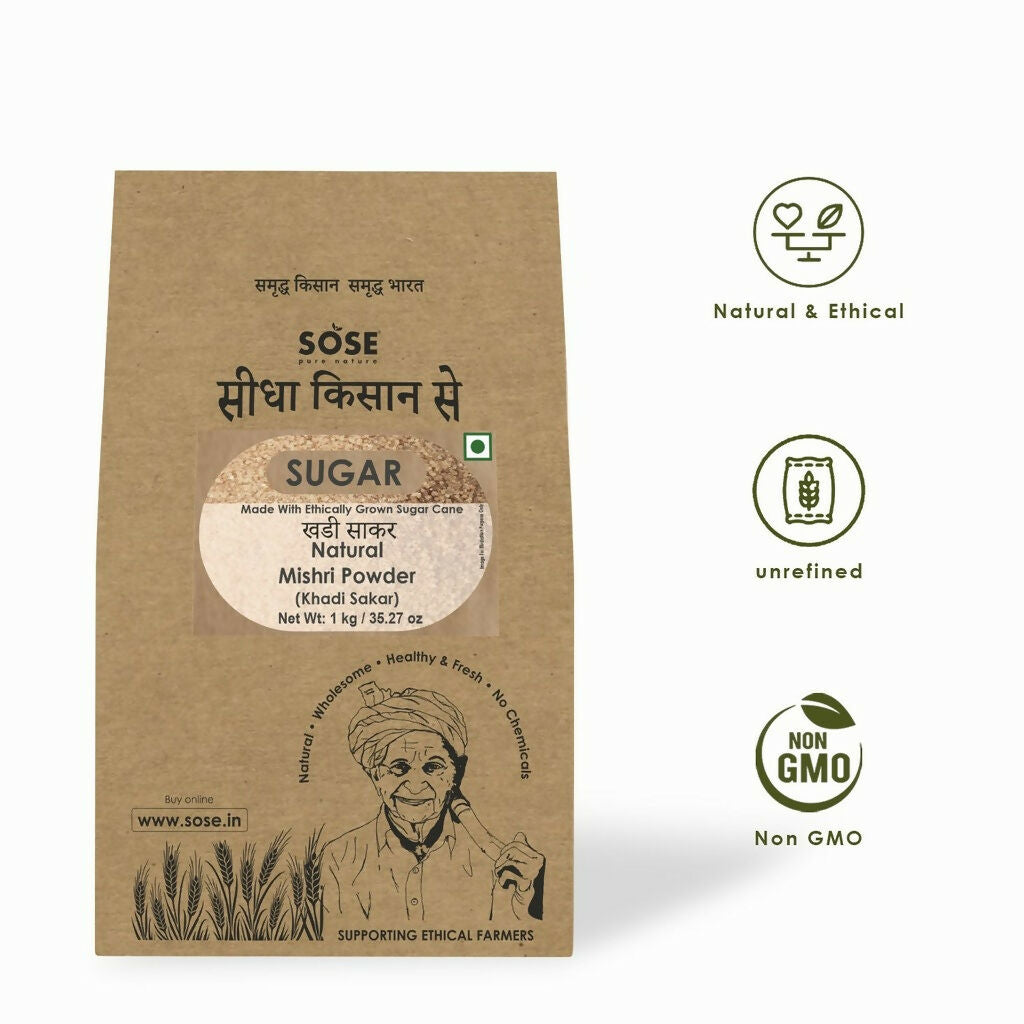 Gir Sidha Kisan Se Natural Mishri Powder (Khadi Sakar) | Grocsy