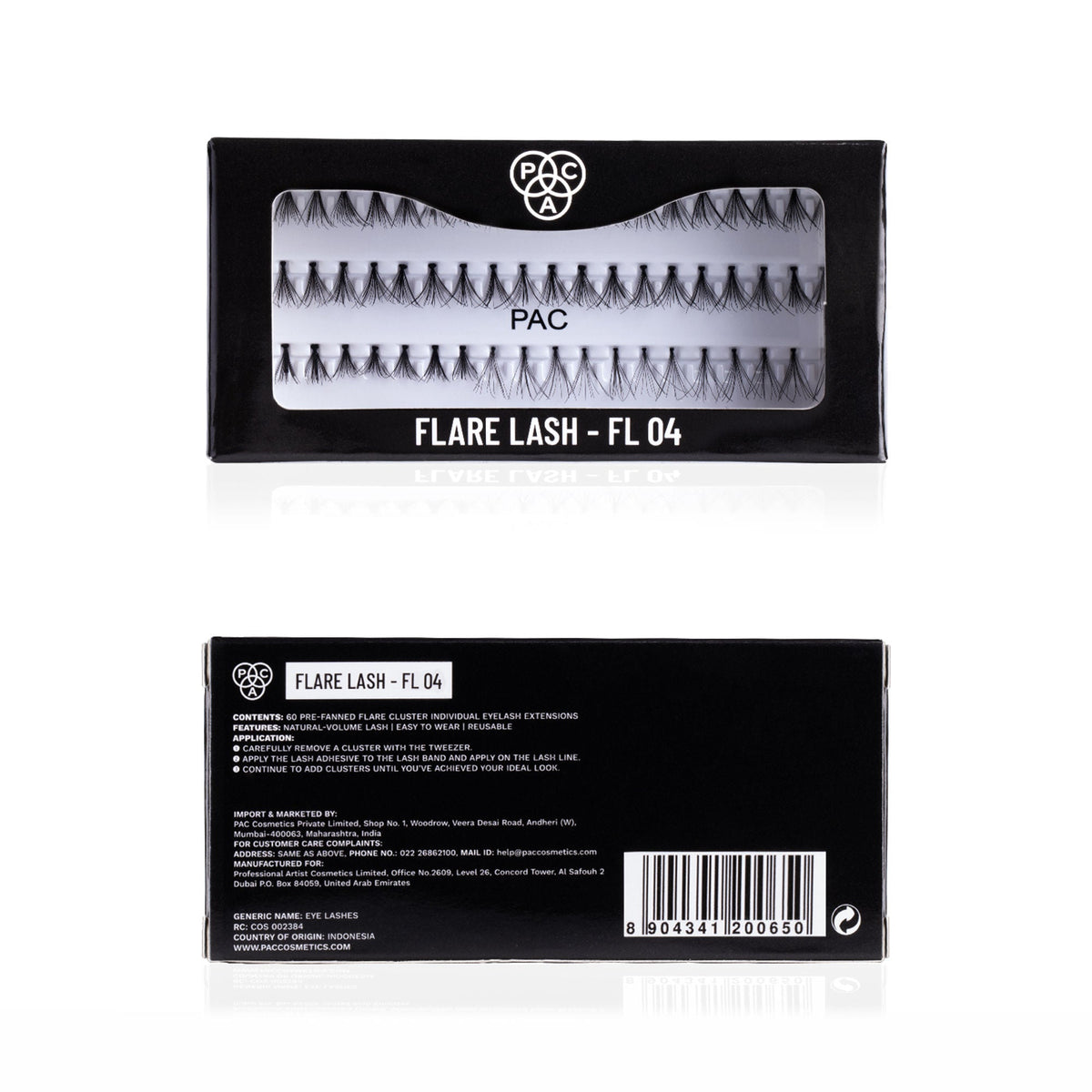 PAC Studio Flare Lash FL4 - Natural Cluster Lashes with Short, Long & Thick Strands for Versatile Looks | Grocsy
