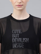 MKH Typography Printed Round Neck Short Sleeves Dri-FIT Relaxed Fit T-shirt | Grocsy