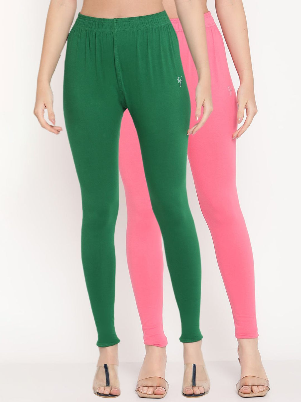 TAG 7 Women Pack of 2 Solid Comfort Fit Ankle Length Leggings | Grocsy