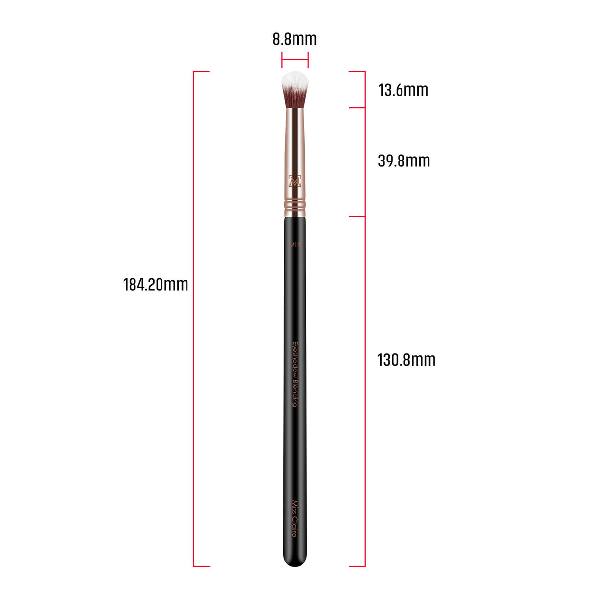 Miss Claire M19 - Eyeshadow Blending Brush - Rose Gold | Grocsy