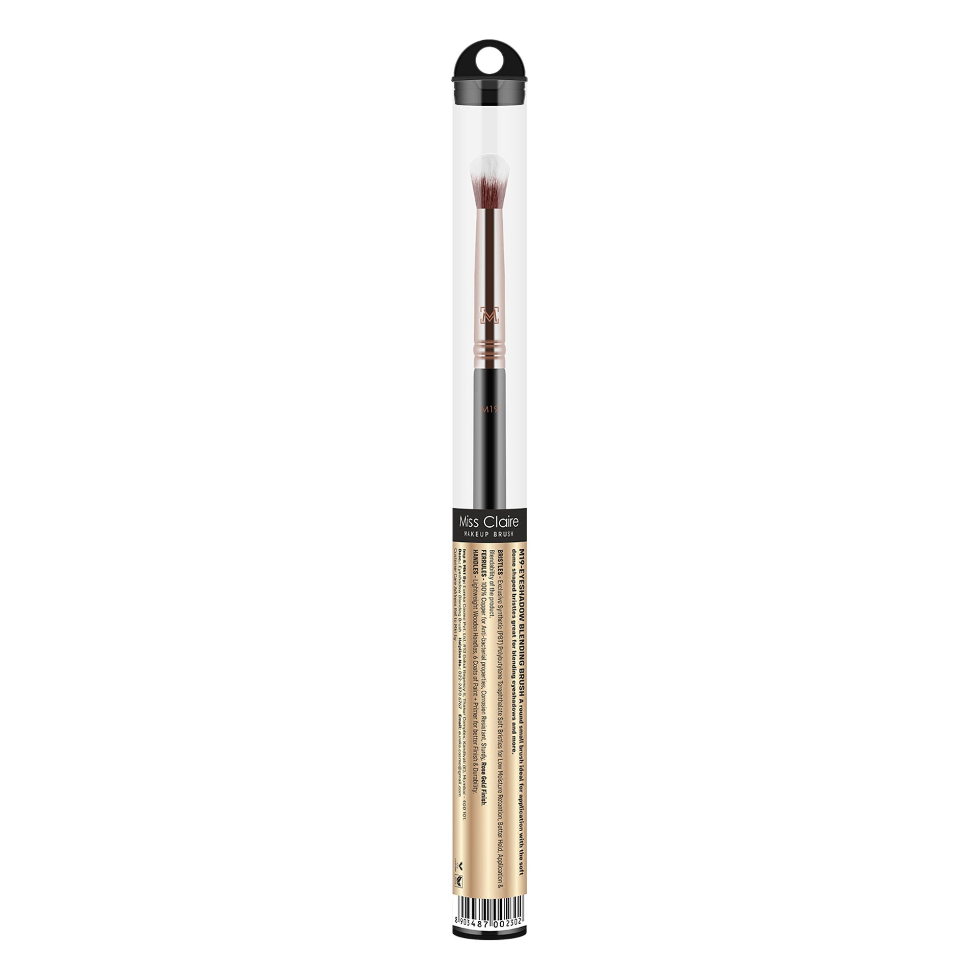 Miss Claire M19 - Eyeshadow Blending Brush - Rose Gold | Grocsy