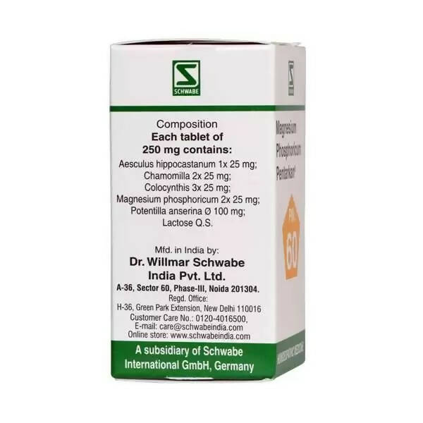 Dr. Willmar Schwabe India Magnesium Phosphoricum Pentarkan Ptk 60 Tablets | Grocsy