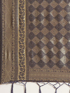 Saree Mall Navy Blue & Gold-Toned Ethnic Motifs Zari Silk Blend Banarasi Sarees | Grocsy