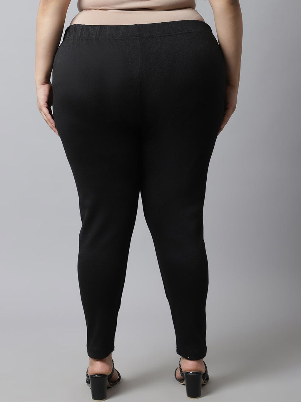 TAG 7 Women Pack Of 2 Plus Size Maroon & Black Solid Ankle-Length Leggings | Grocsy