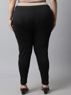 TAG 7 Women Pack Of 2 Plus Size Maroon & Black Solid Ankle-Length Leggings | Grocsy