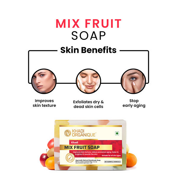 Khadi Organique Mix Fruit Soap | Grocsy