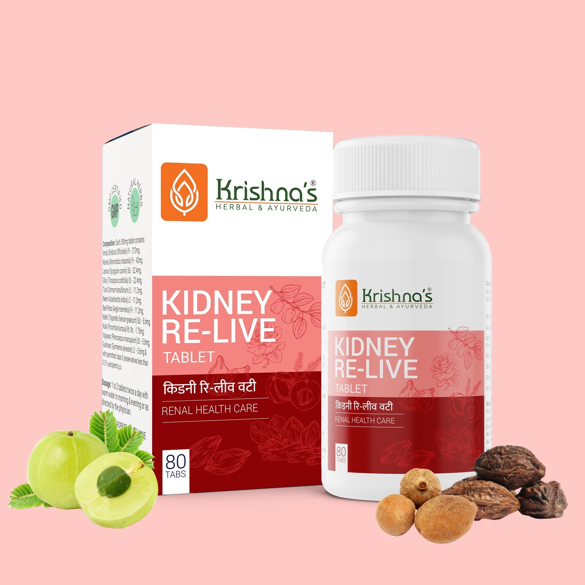 Krishna'S Herbal & Ayurveda Kidney Re-Live Tablets | Grocsy