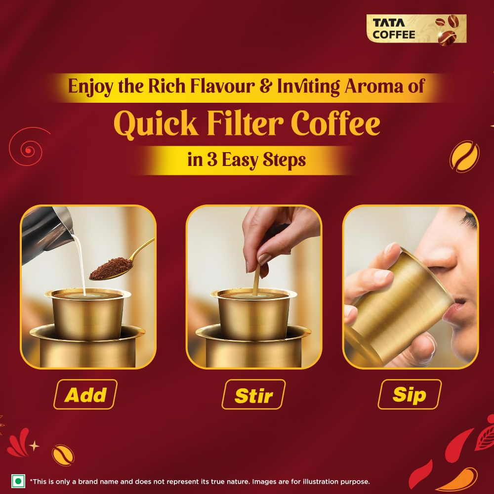 Tata Coffee Quick Filter Coffee Powder Tin | Grocsy