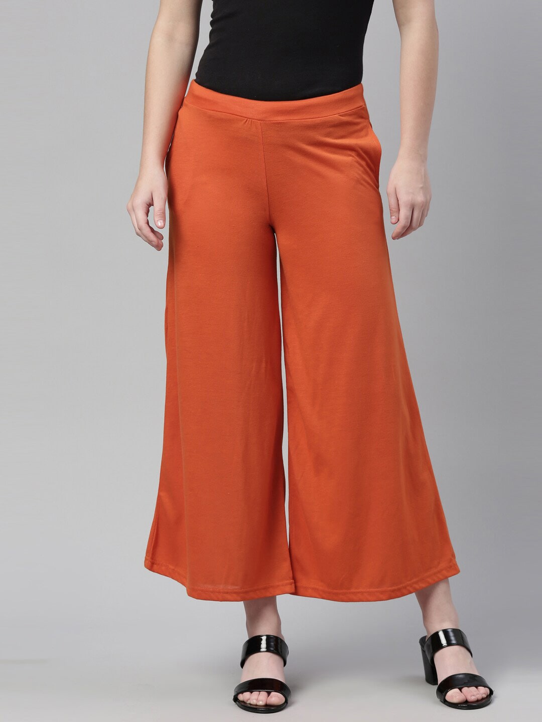 Souchii Red Knitted Ethnic Palazzos | Grocsy